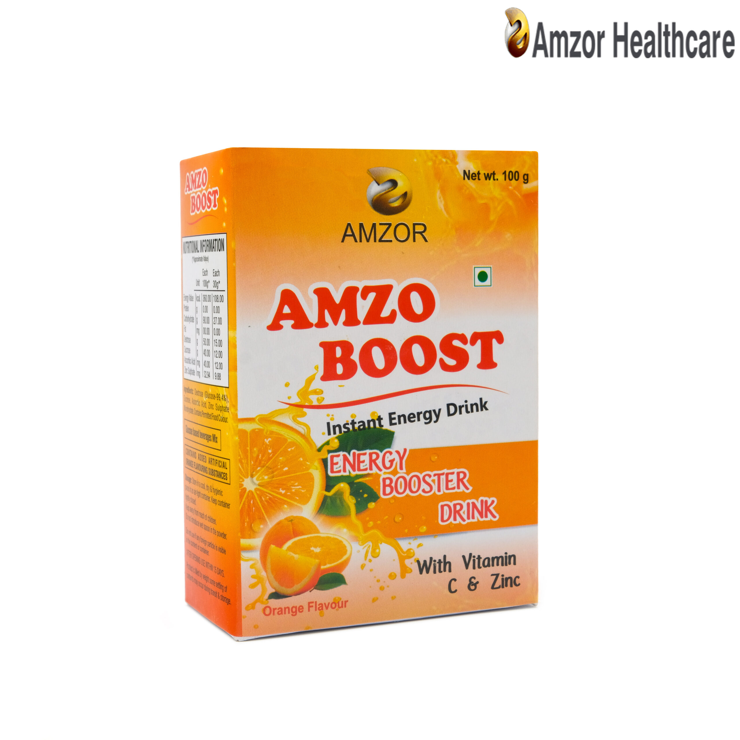 Amzo Boost | Glucose Based Energy Drink Powder with Vitamin C & Zinc | By Amzor Healthcare | PCD Pharma Franchise Company in Chandigarh
