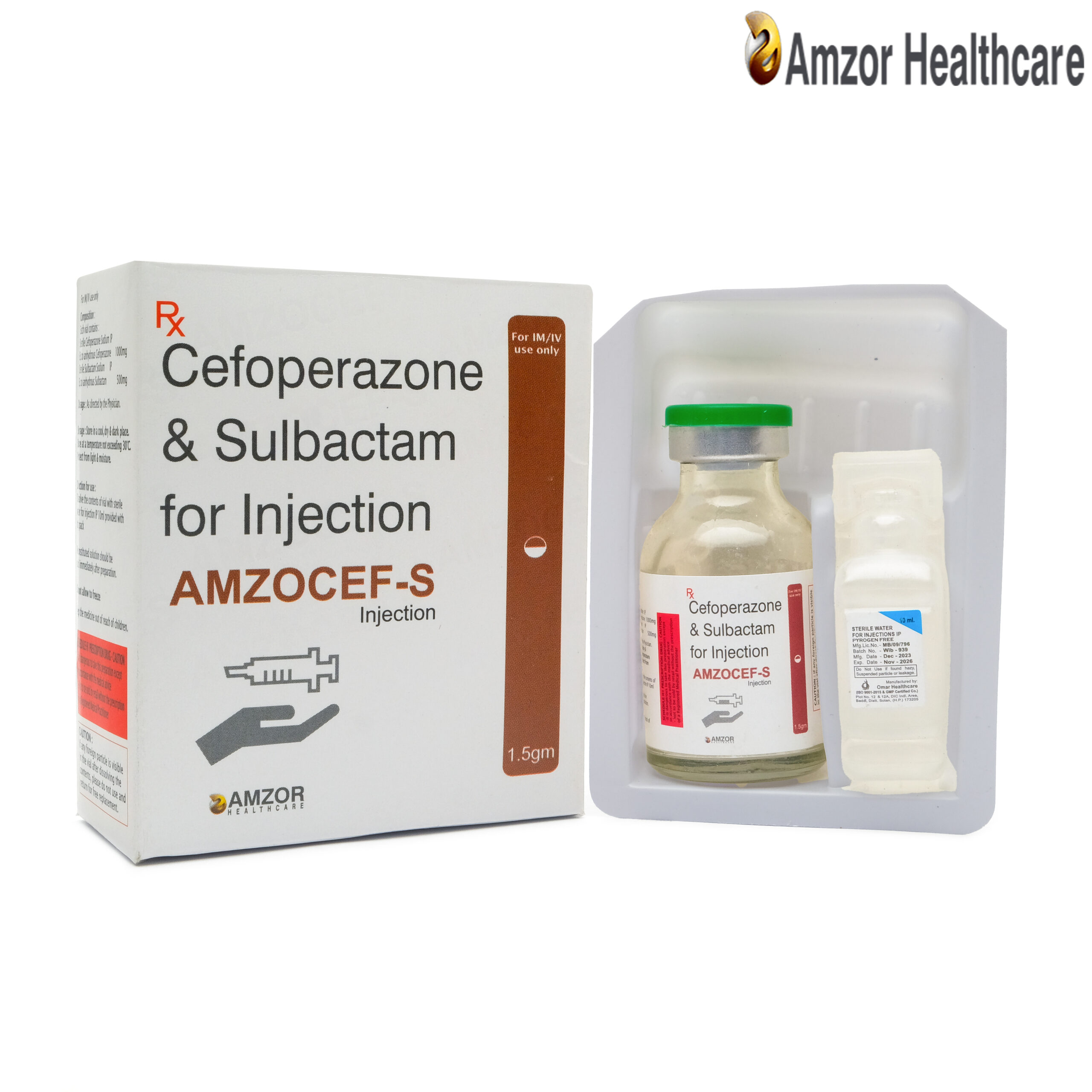 Amzocef-S Injection | Cefoperazone & Sulbactam for Injection | By Amzor Healthcare | PCD Pharma Franchise Company in Chandigarh