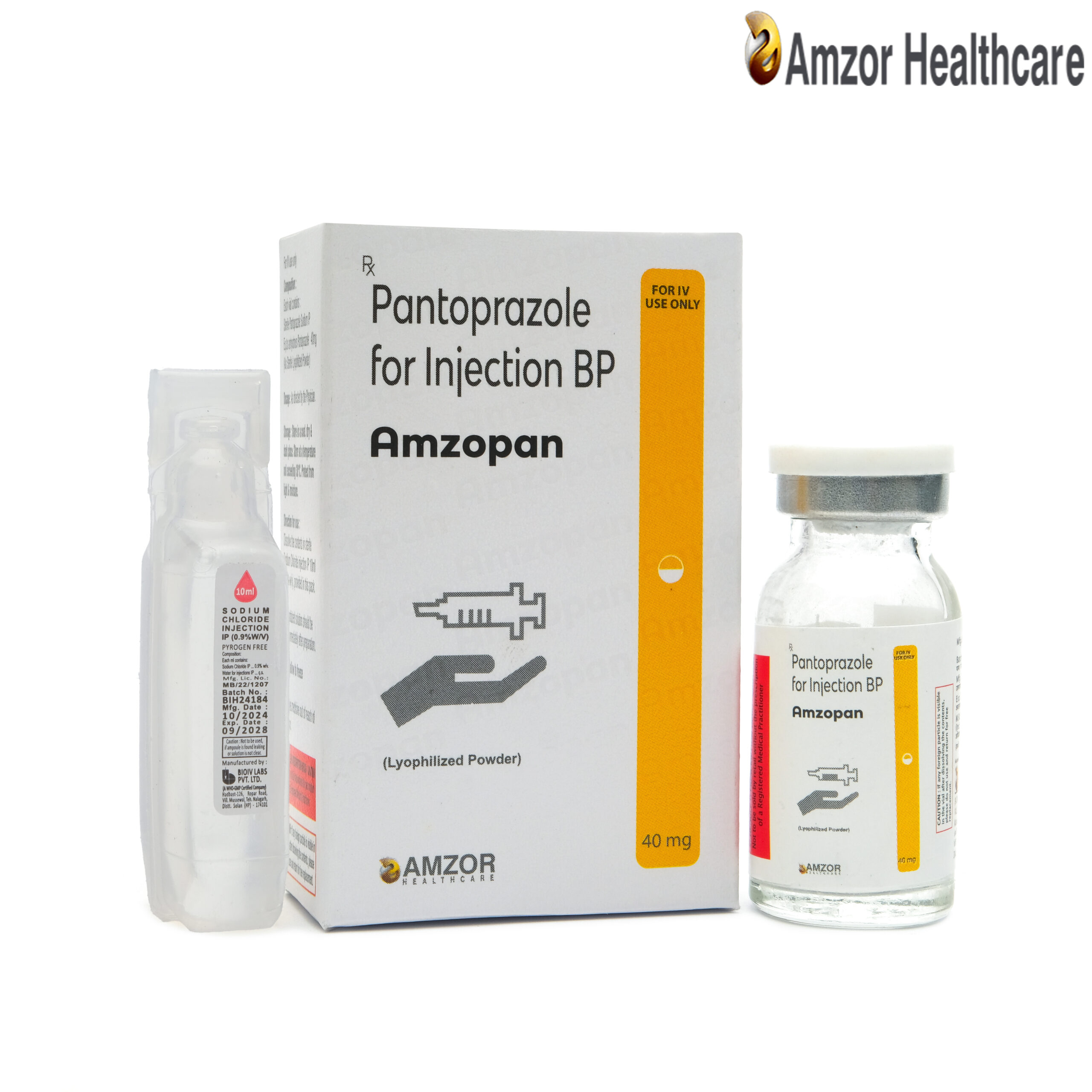 Amzopan | Pantoprazole for Injection BP | By Amzor Healthcare | PCD Pharma Franchise Company in Chandigarh