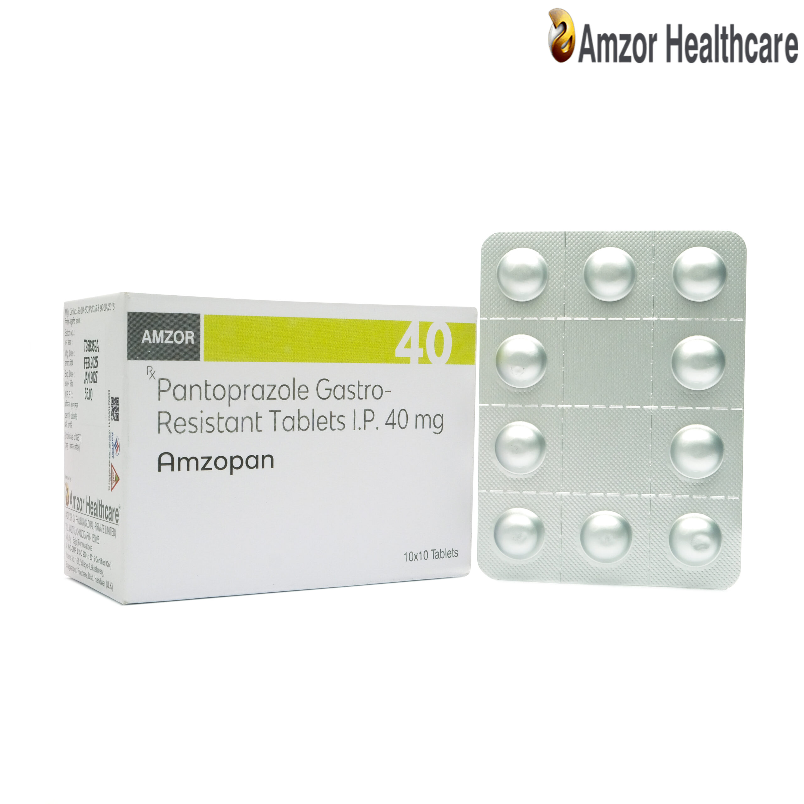 Amzopan | Pantoprazole Gastro-Resistant Tablets I.P. 40 mg | By Amzor Healthcare | PCD Pharma Franchise Company in Chandigarh