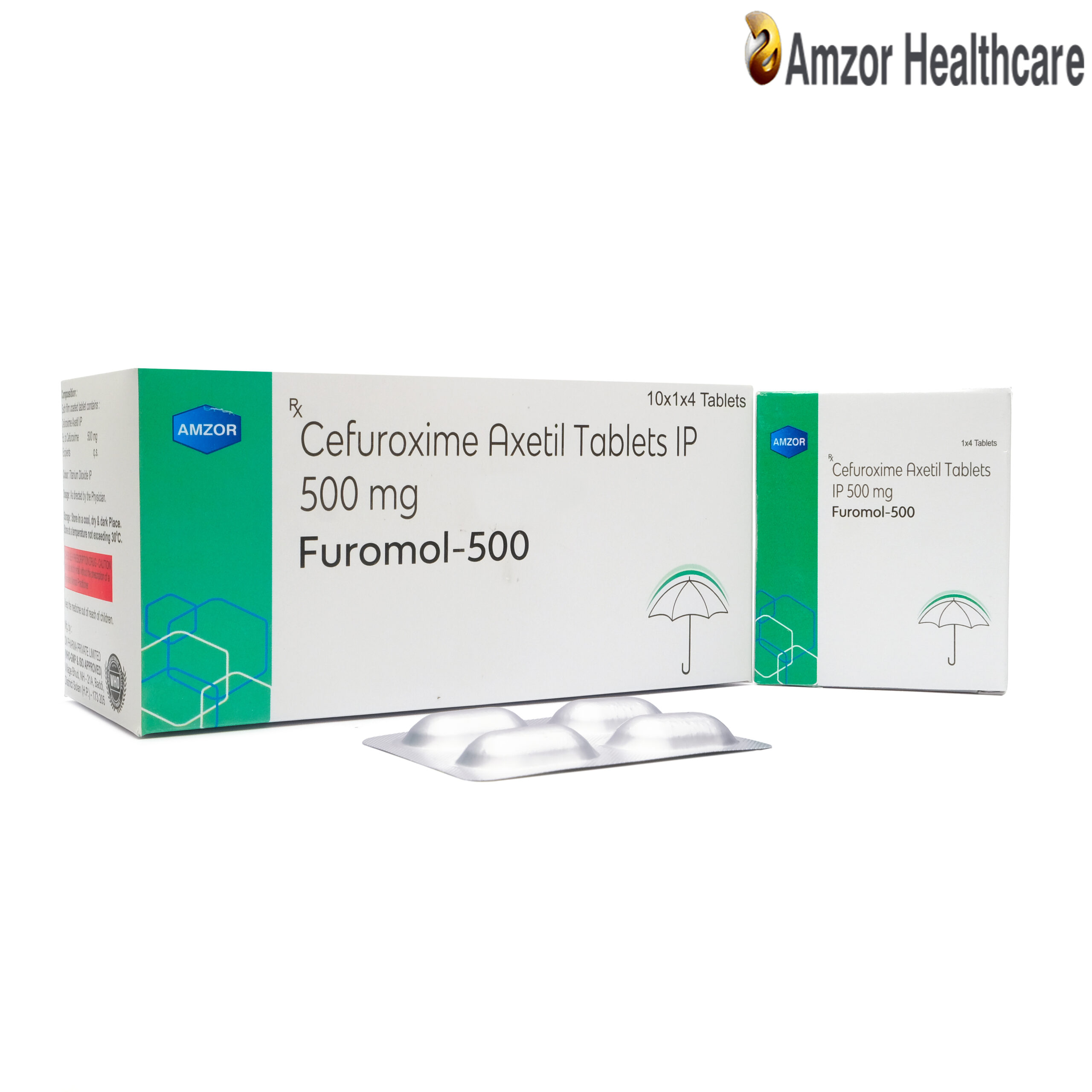 Furomol-500 | Cefuroxime Axetil Tablets IP 500 mg | By Amzor Healthcare | PCD Pharma Franchise Company in Chandigarh