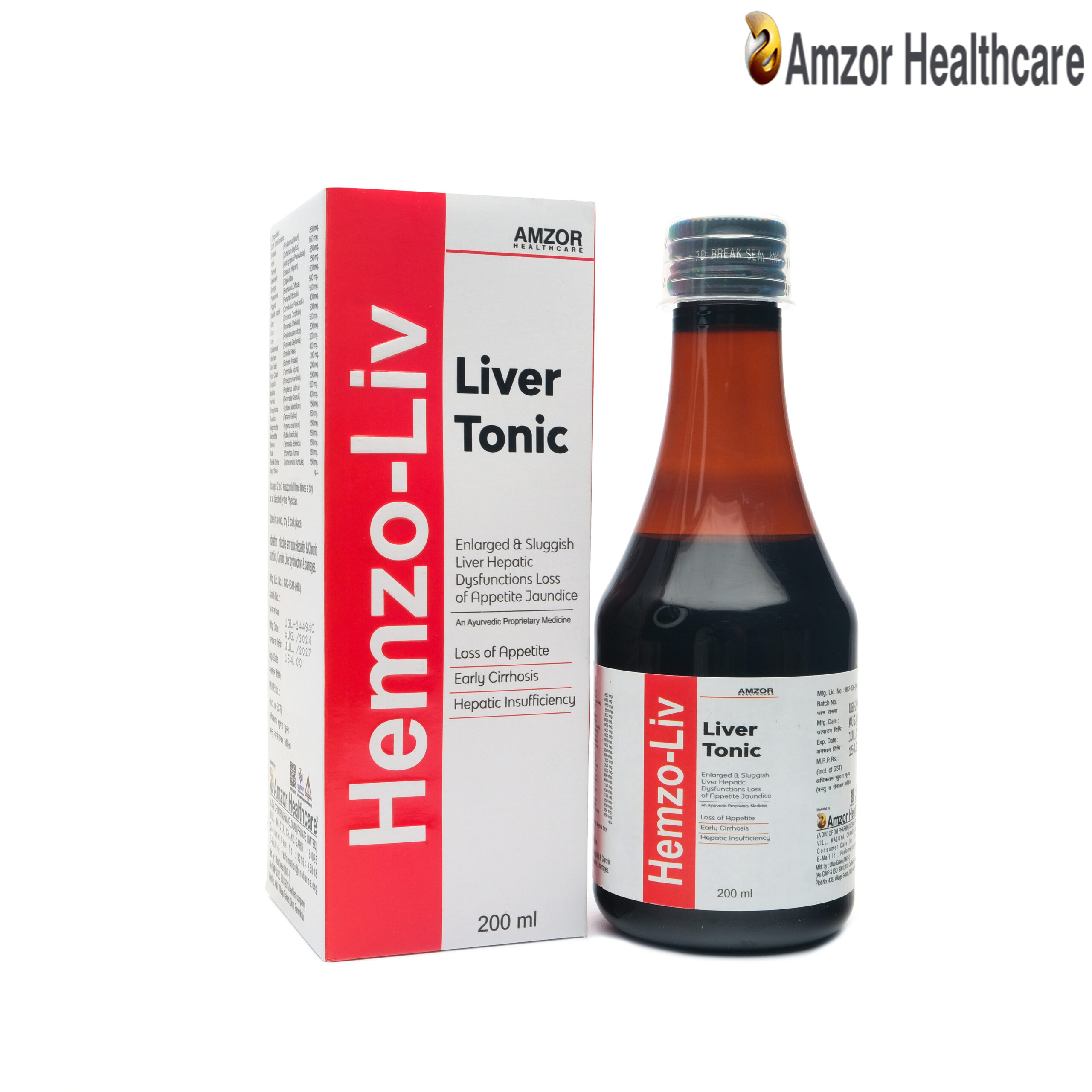 Hemzo-Liv Liver Tonic | Ayurvedic Herbal Liver Tonic | By Amzor Healthcare | PCD Pharma Franchise Company in Chandigarh