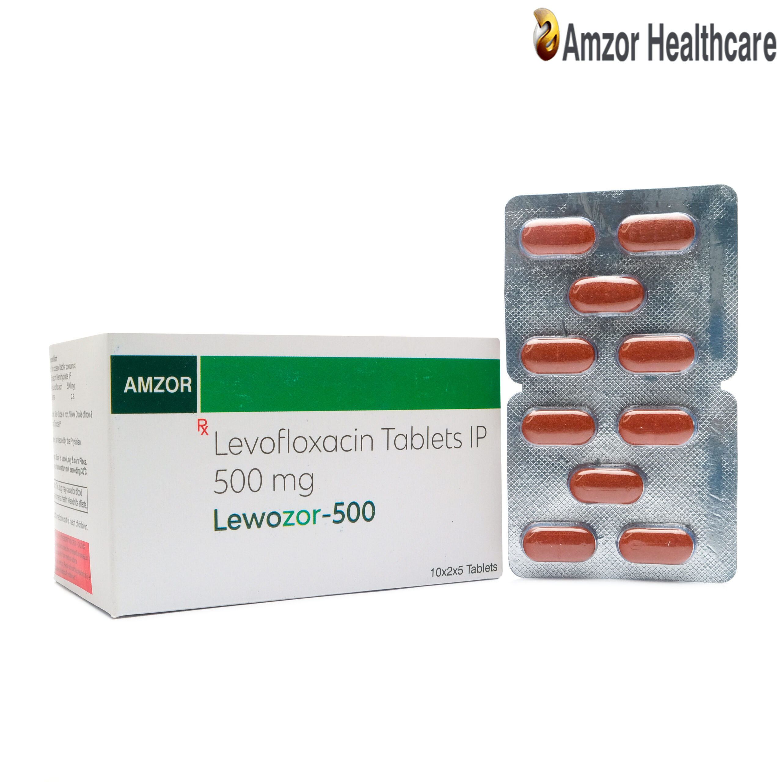 Lewozor-500 | Levofloxacin Tablets IP 500 mg | By Amzor Healthcare | PCD Pharma Franchise Company in Chandigarh