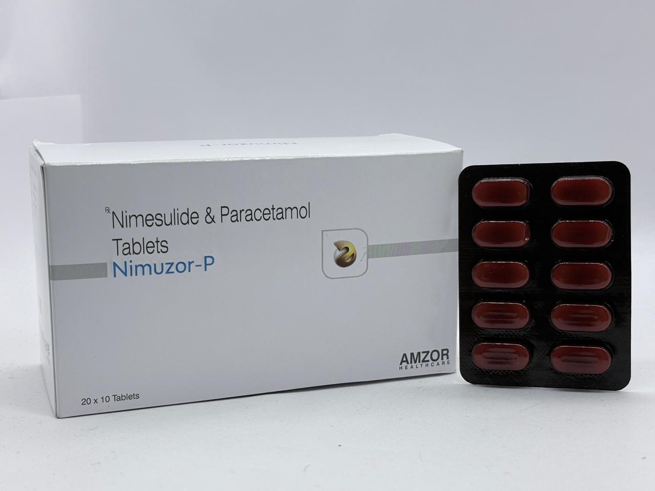 Nimuzor-P | Nimesulide & Paracetamol Tablets | By Amzor Healthcare | PCD Pharma Franchise Company in Chandigarh