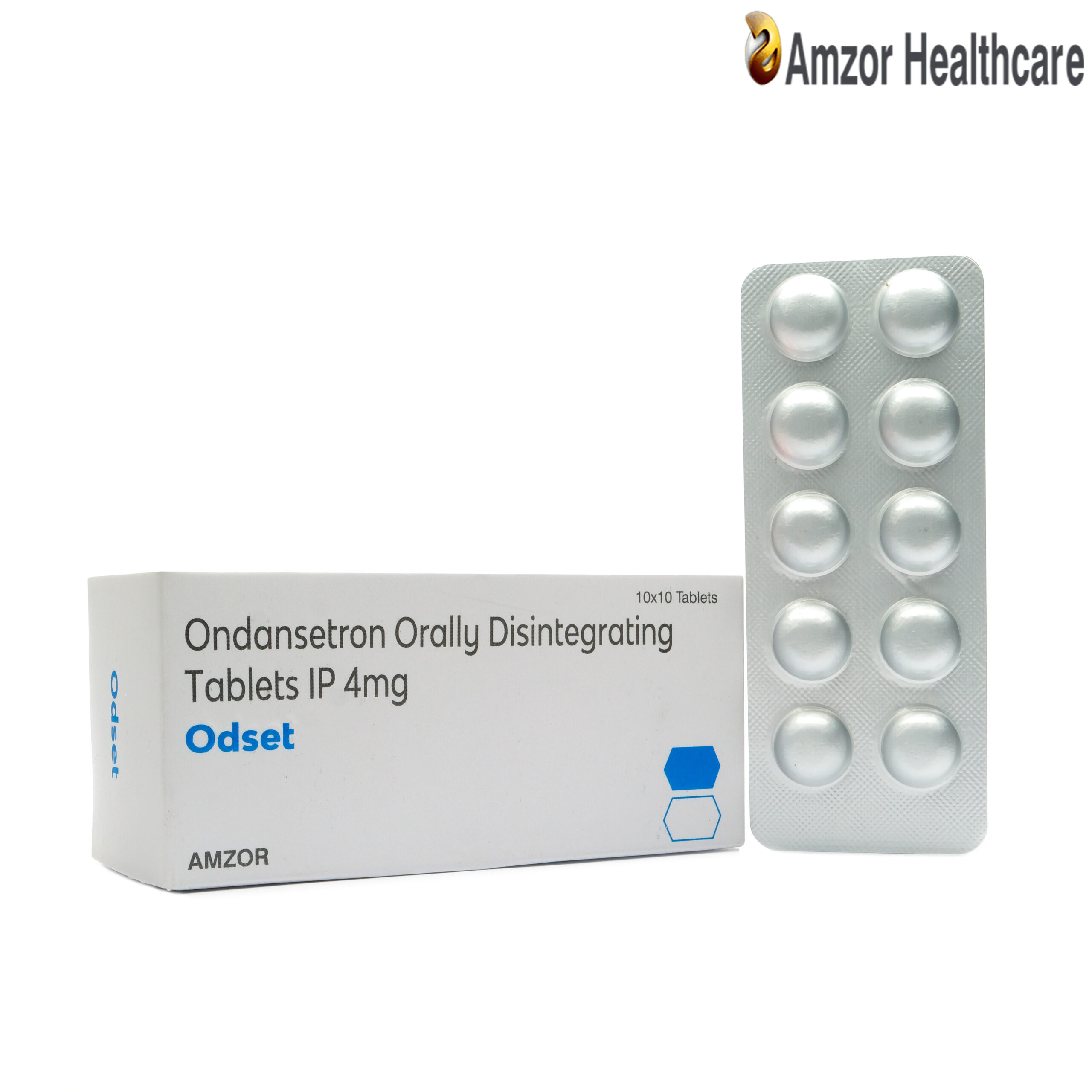Odset | Ondansetron Orally Disintegrating Tablets IP 4 mg | By Amzor Healthcare | PCD Pharma Franchise Company in Chandigarh