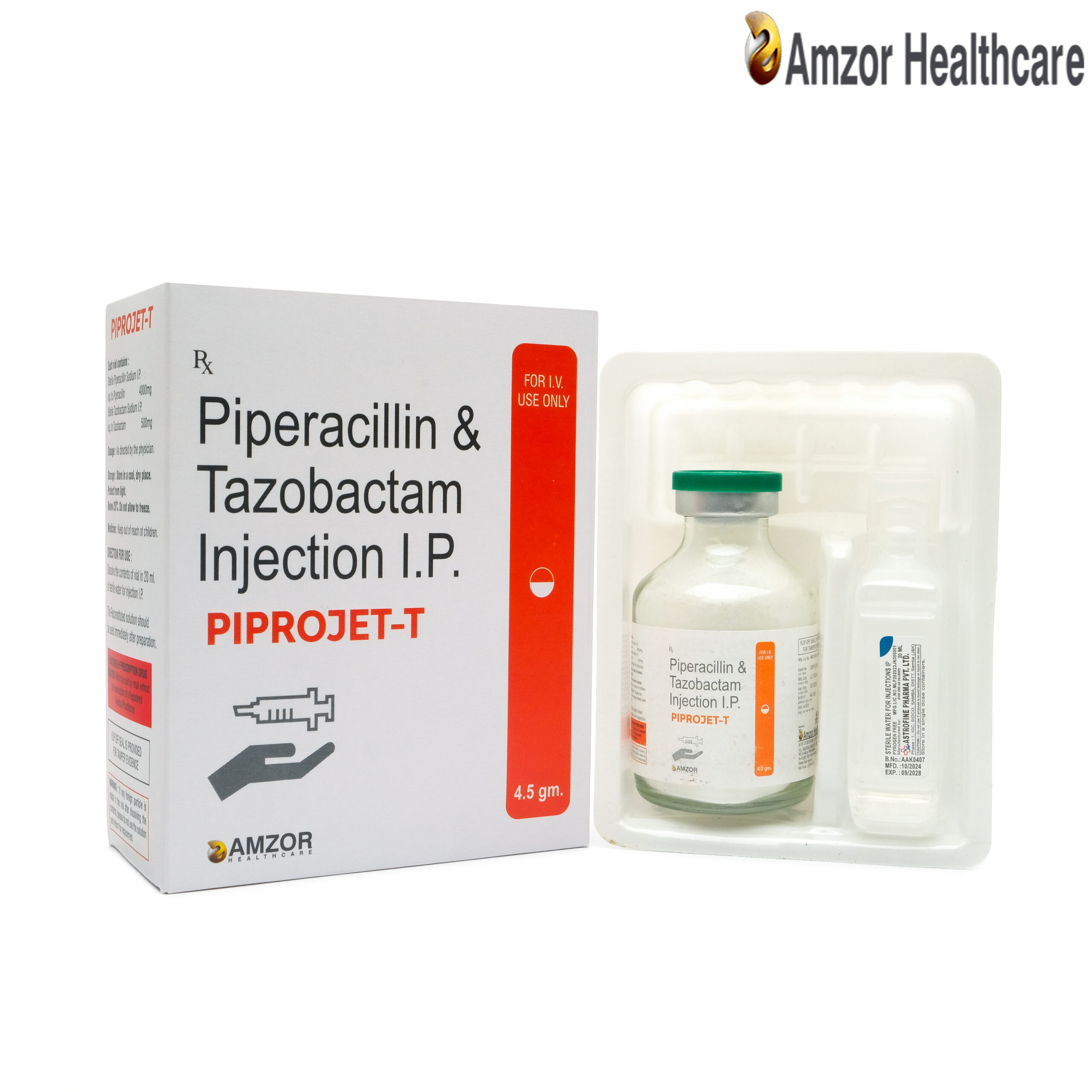 Piprojet-T | Piperacillin & Tazobactam Injection I.P. | By Amzor Healthcare | PCD Pharma Franchise Company in Chandigarh