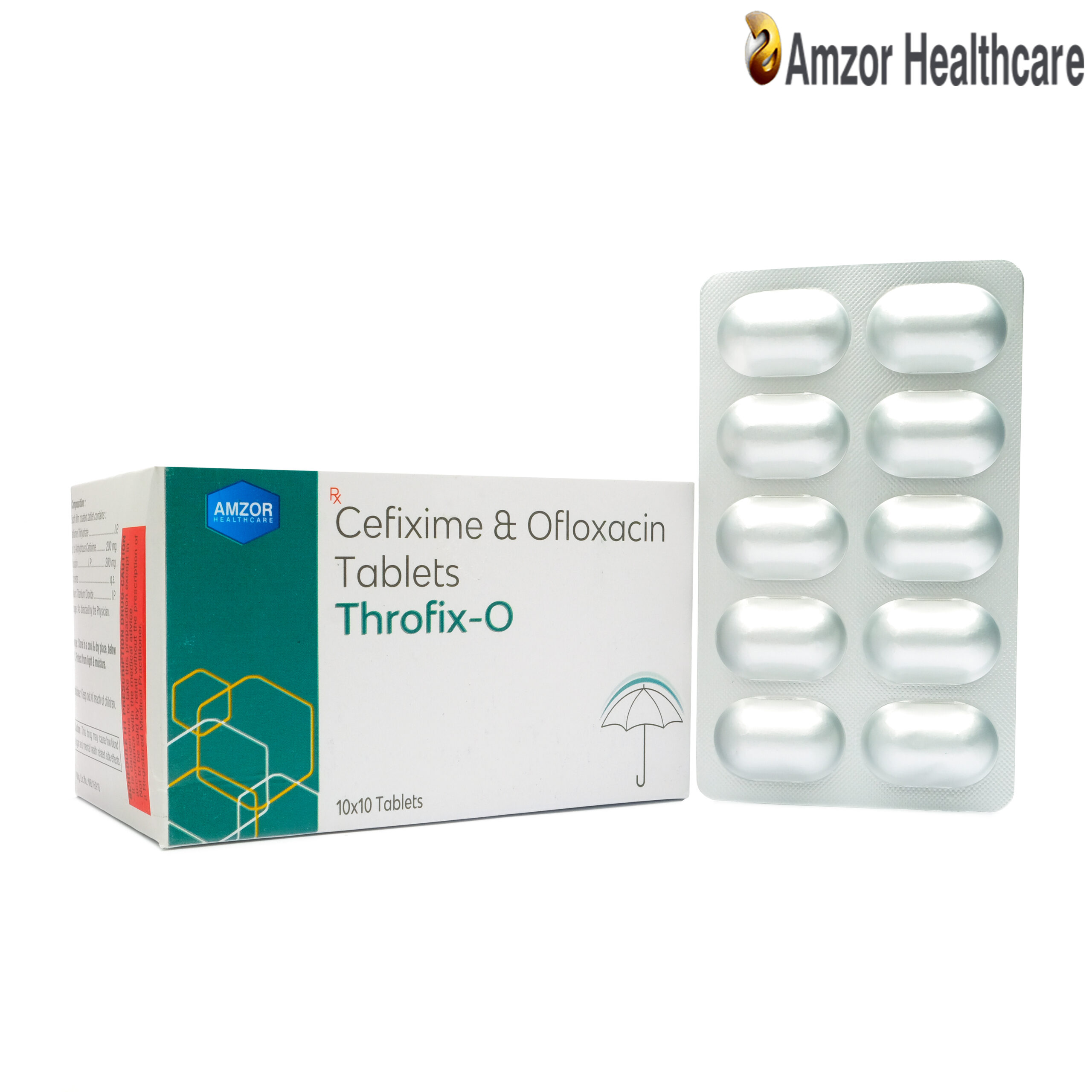 Throfix-O | Cefixime & Ofloxacin Tablets | By Amzor Healthcare | PCD Pharma Franchise Company in Chandigarh